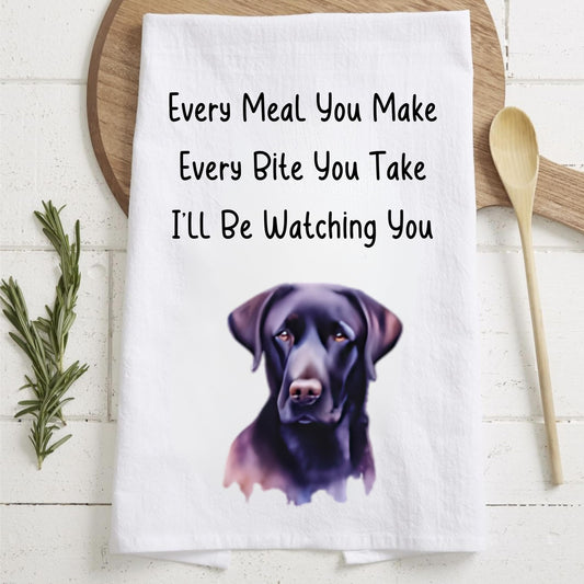 Funny Labrador Retriever Cotton Poly Tea Towel