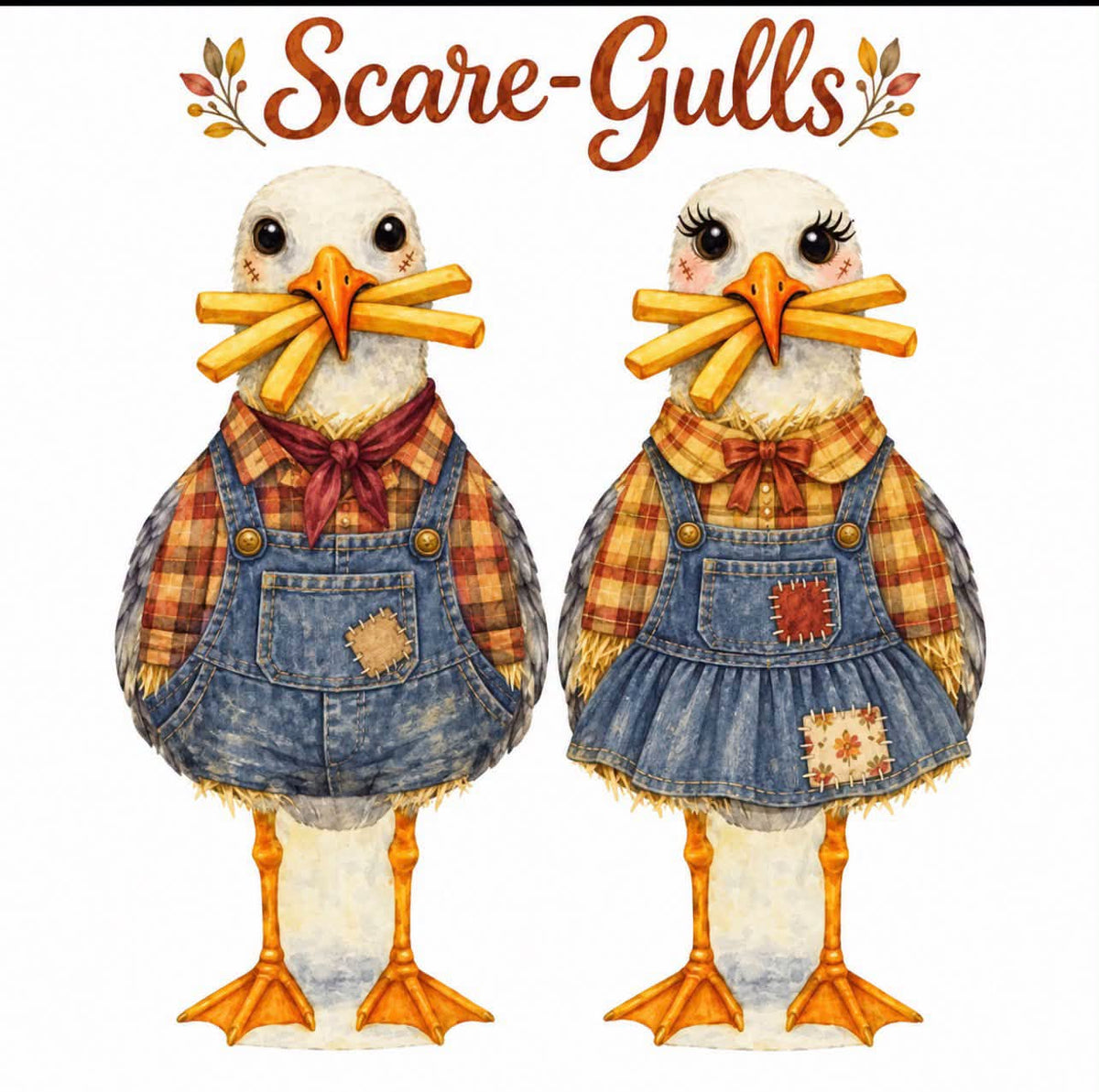 Sully and Sally - Halloween Editions - Yard Signs - and Keyholes in Back for Hanging.