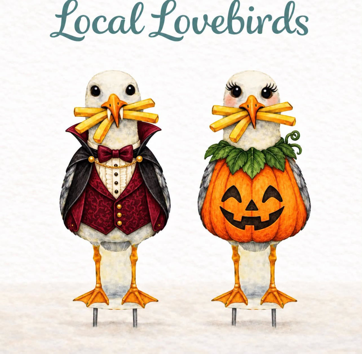 Sully and Sally - Halloween Editions - Yard Signs - and Keyholes in Back for Hanging.