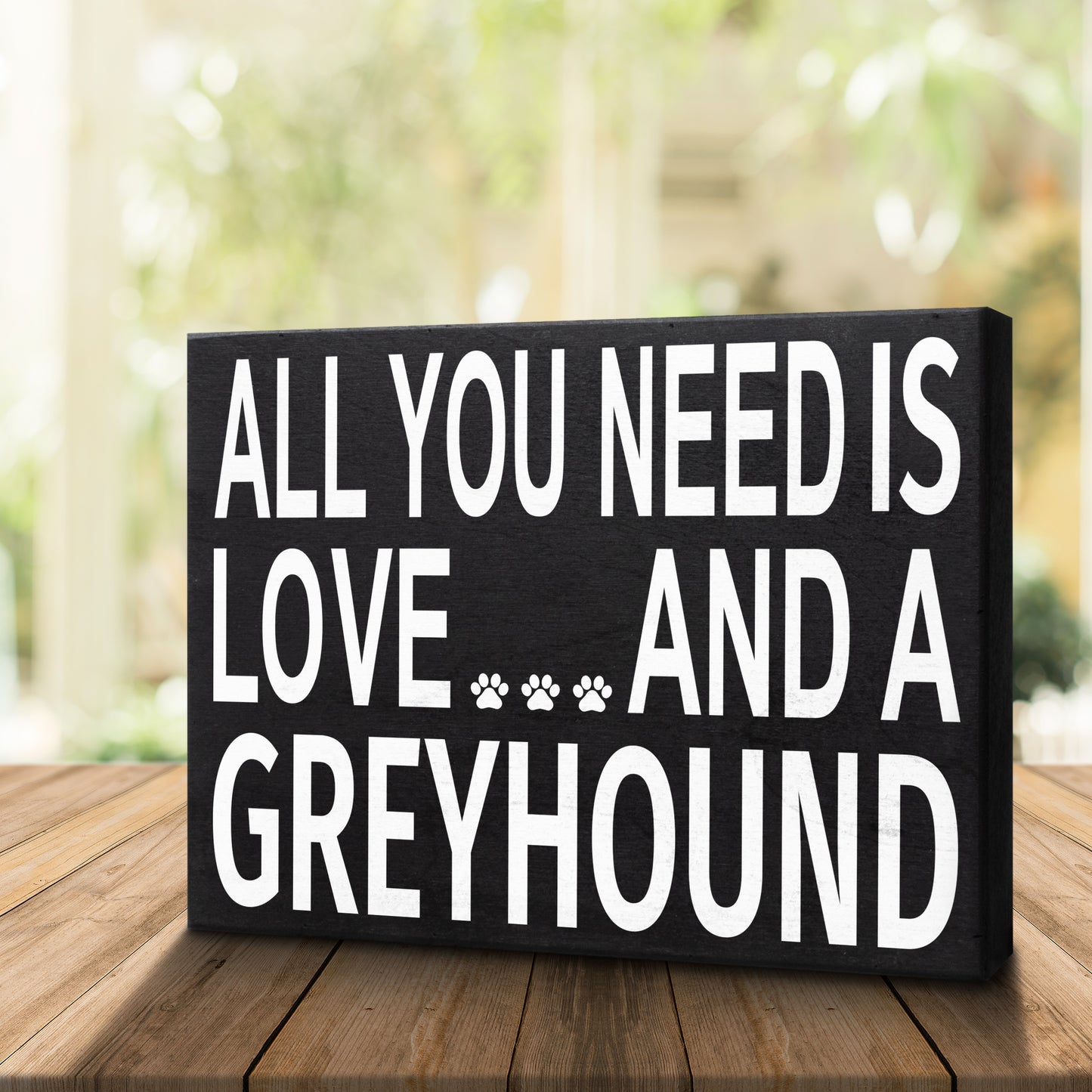 JennyGems Greyhound Gifts Sign Decor Plaque, Greyhound Dog Gifts, 8x6 Inch Wood Sign, Dog Mom Decor, Greyhound Lover Gifts, Dog Signs