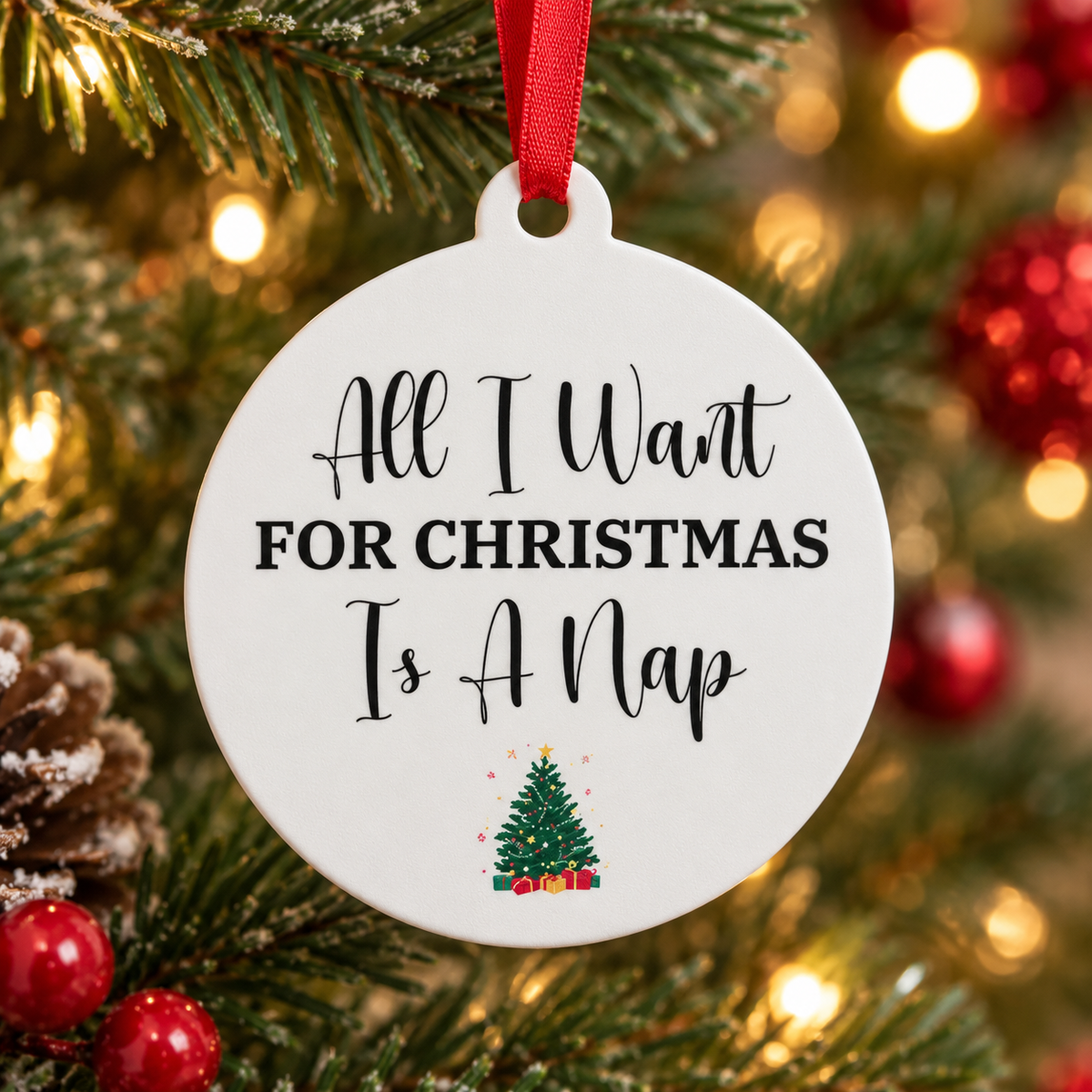 All I want for Christmas is a Nap Ornament
