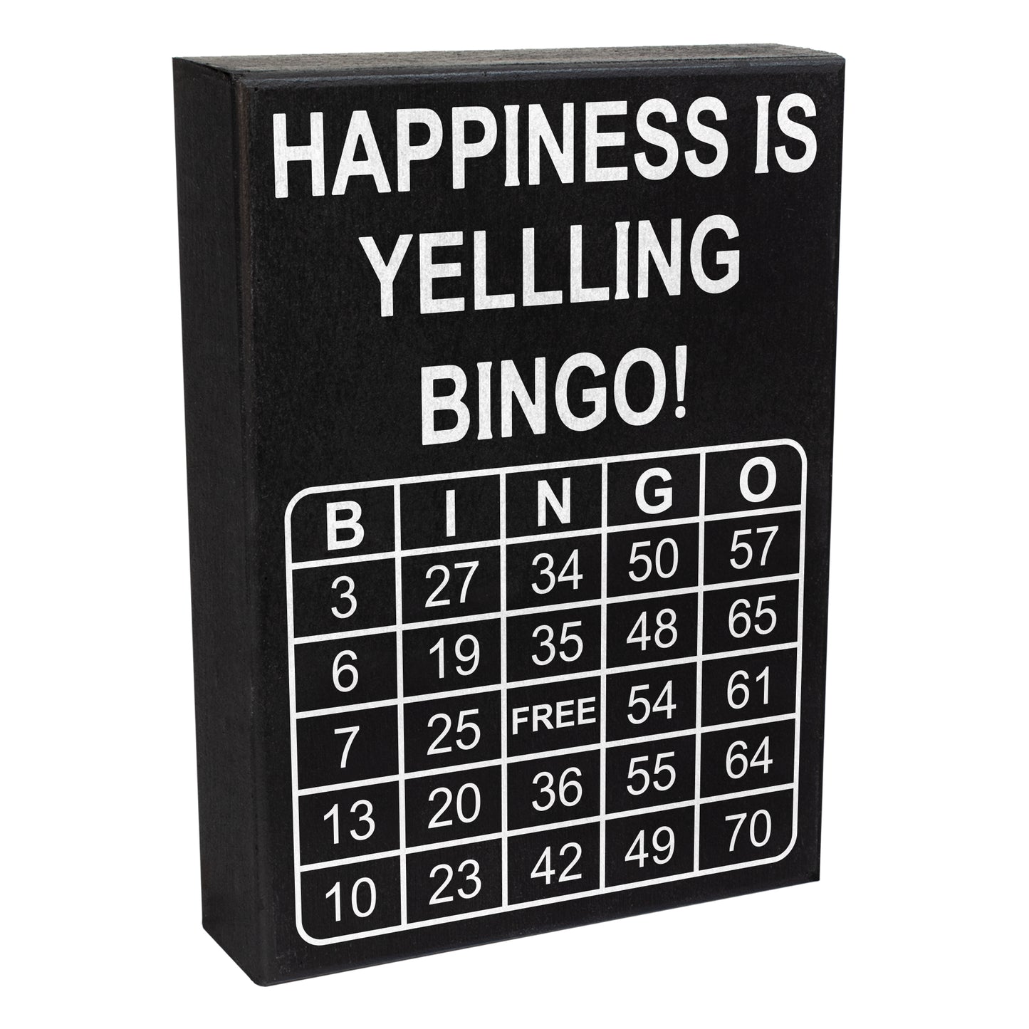 Bingo Lover Gifts - Cute Bingo Sign for Game Night, Happiness is Yelling Bingo, Perfect Grandma & Mom Gift, Bingo Queen Decor