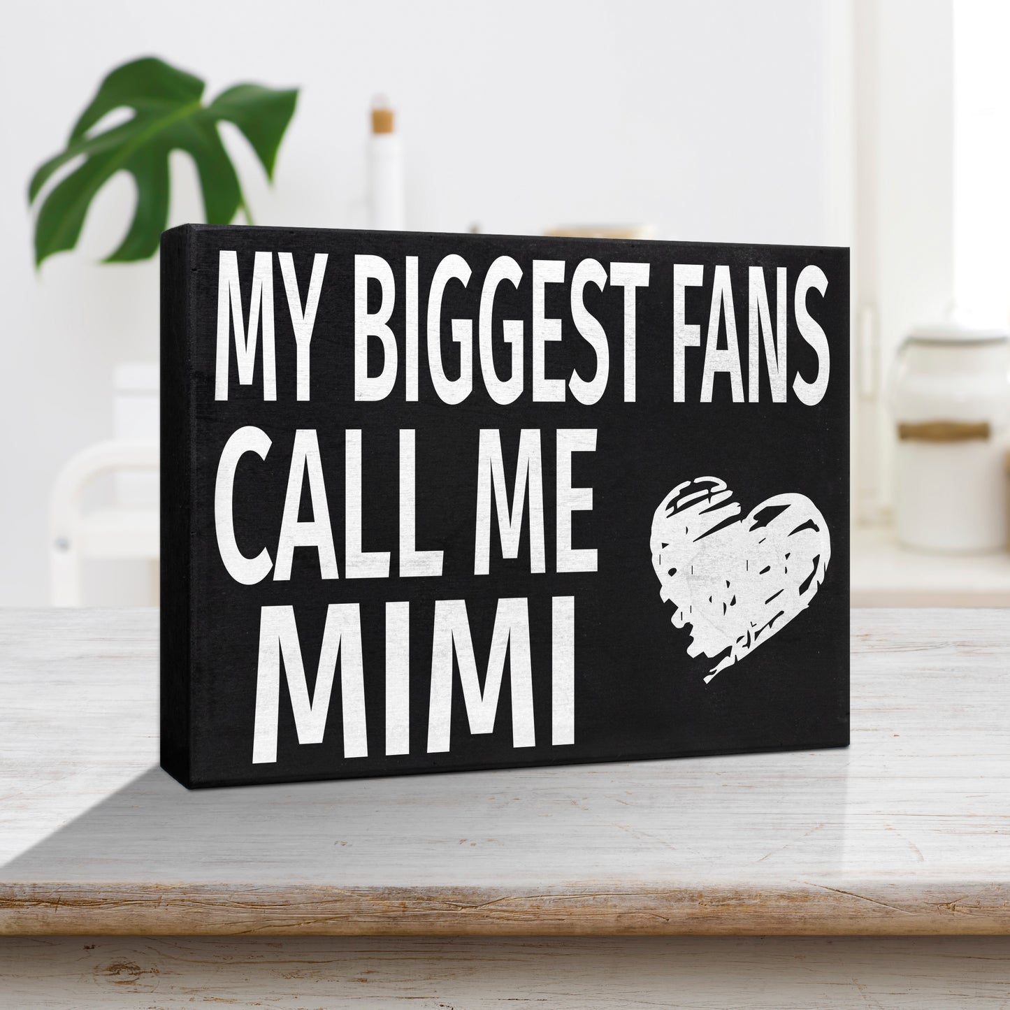 JennyGems My Biggest Fans Call Me Mimi Sign, American Made 8x6 inch Wall Hanging Decor, Mimi Gifts, Decorative Wall Art, Home Accent