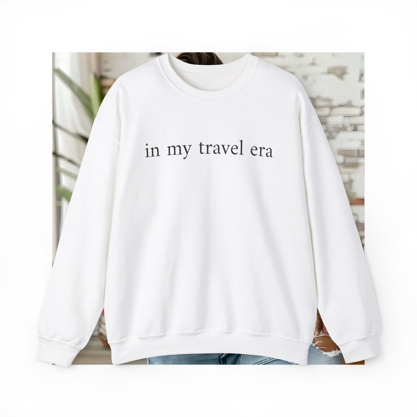 In My Travel Era Crewneck Sweatshirt Unisex Men and Women, Minimalist Style, Travel Enthusiast, Gift for Traveler