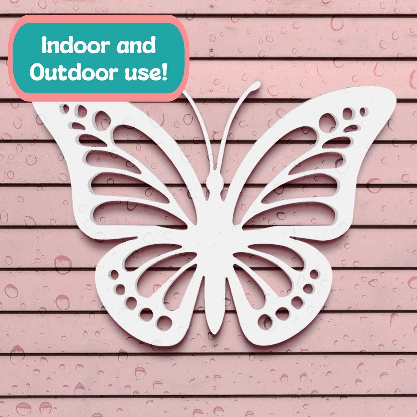 Outdoor PVC Butterfly Sign, 2 Foot