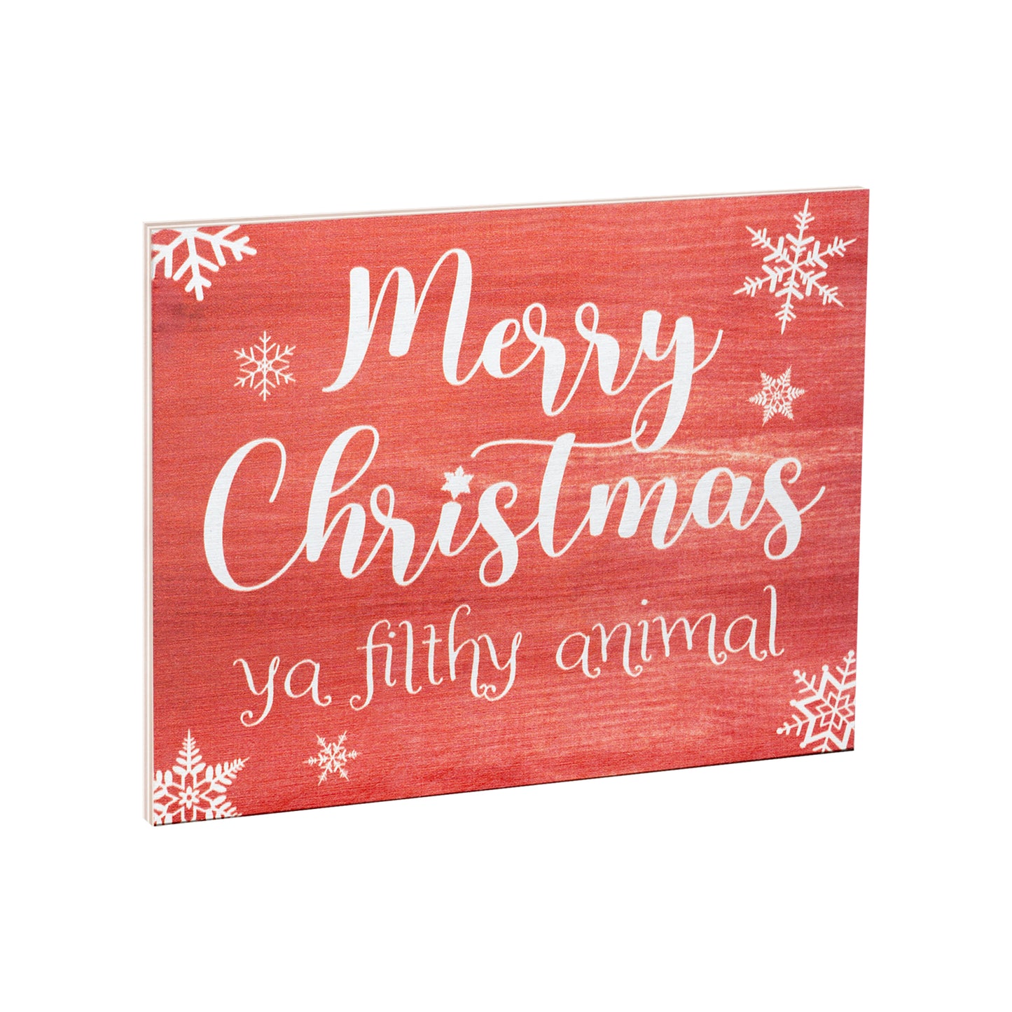 Merry Christmas Ya Filthy Animal Funny Wood Sign, Christmas Decorations, Holiday Decor, American Made