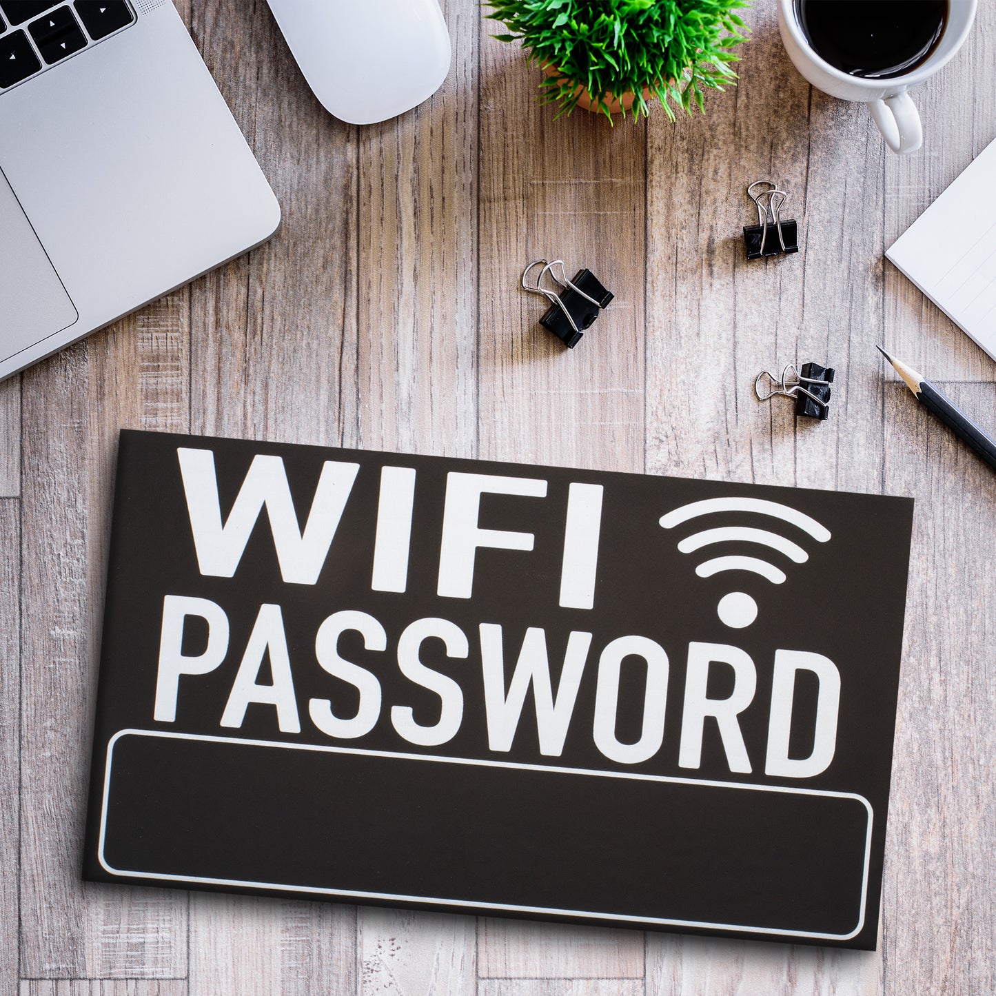 JennyGems WIFI Password Wood Sign for Home and Business, Chalkboard Wifi Sign, Vacation Rental Sign, Internet Password Sign, WIFI Chalk Board, Shelf Sitter and Wall Decor, Made in USA