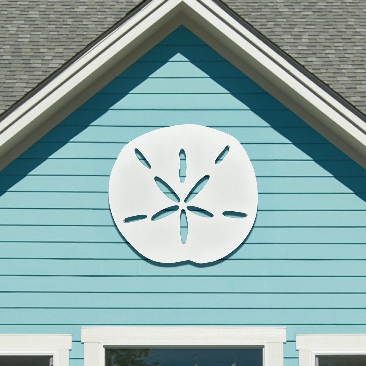 Outdoor Sand Dollar Wall Decor, Coastal Sign for Beach House, PVC Sand Dollar