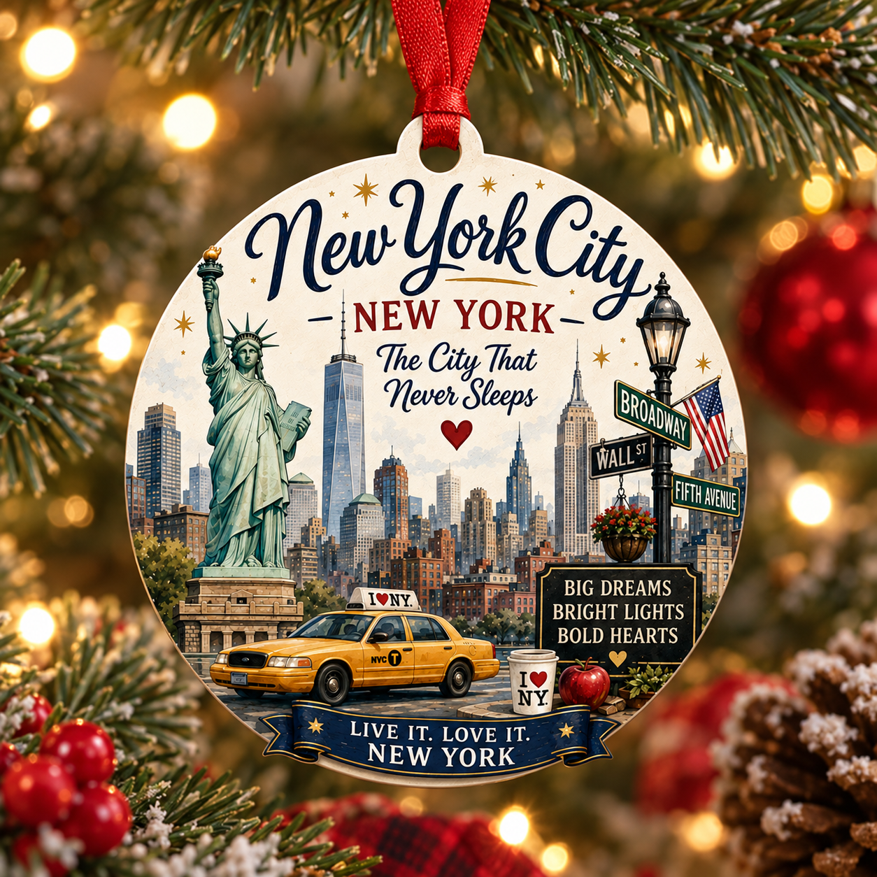 New York City Christmas Ornament