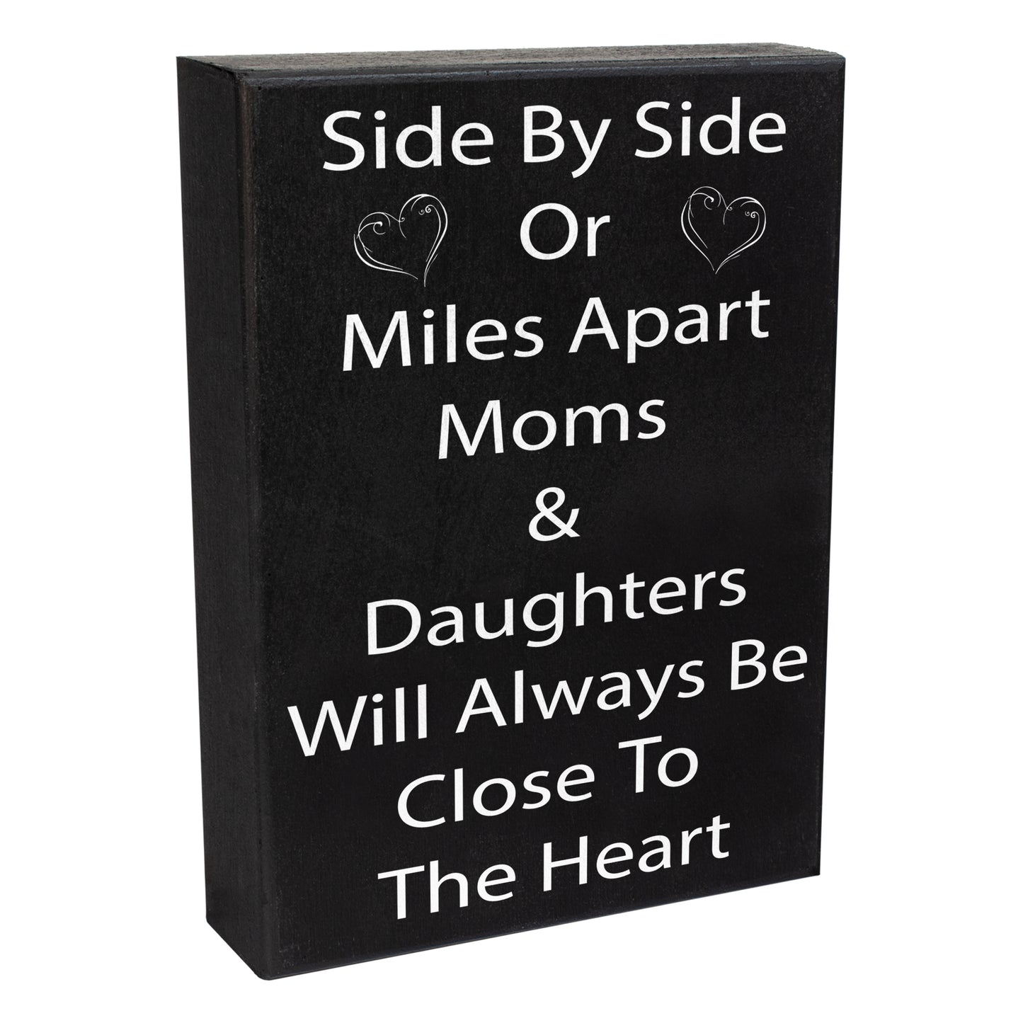 JennyGems Mom and Daughter Sign Gift Decor, Meaningful Gift for Mom, Mother's Day, 6x8 Inch Wood Sign, Made in USA
