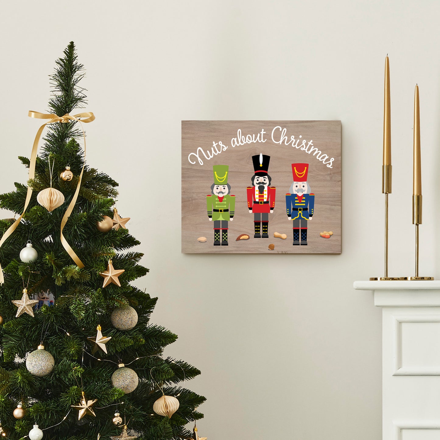 JennyGems Nutcracker Christmas Decorations, Wooden Nutcrackers Hanging Decor for Christmas, Nuts About Christmas Wall Art, Holiday Decorations Home Decor, Christmas Decor, Christmas Gifts