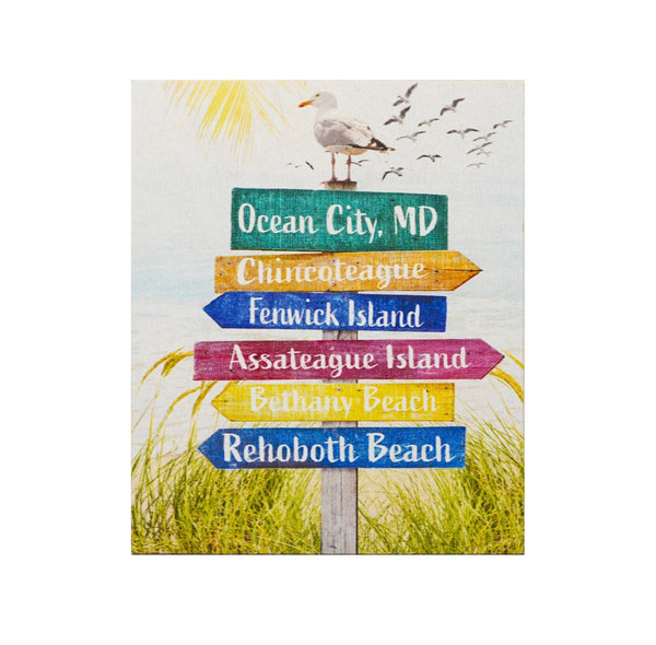 Ocean City Maryland Beaches Directional Sign, Wall Decor and Gift