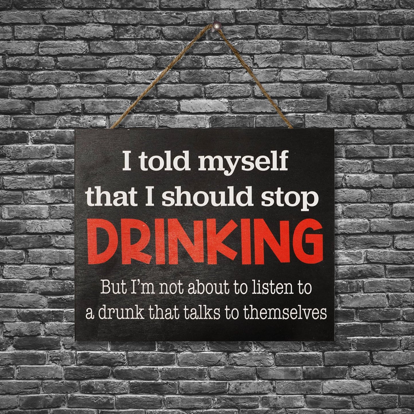 JennyGems Home Bar Decor, Funny Drinking Signs, Man Cave Garage Pub Beer Sign, Friend Gifts, 10 x 12 Inches, Made in USA