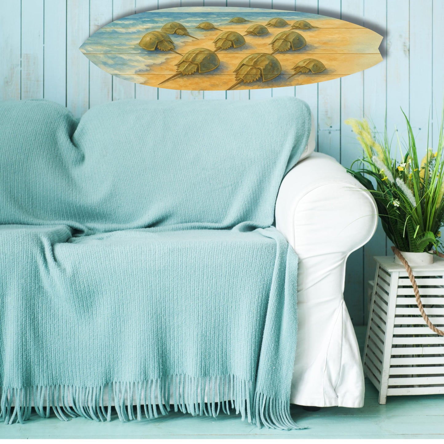 Four Foot Horseshoe Crab PVC Surfboard Wall Art