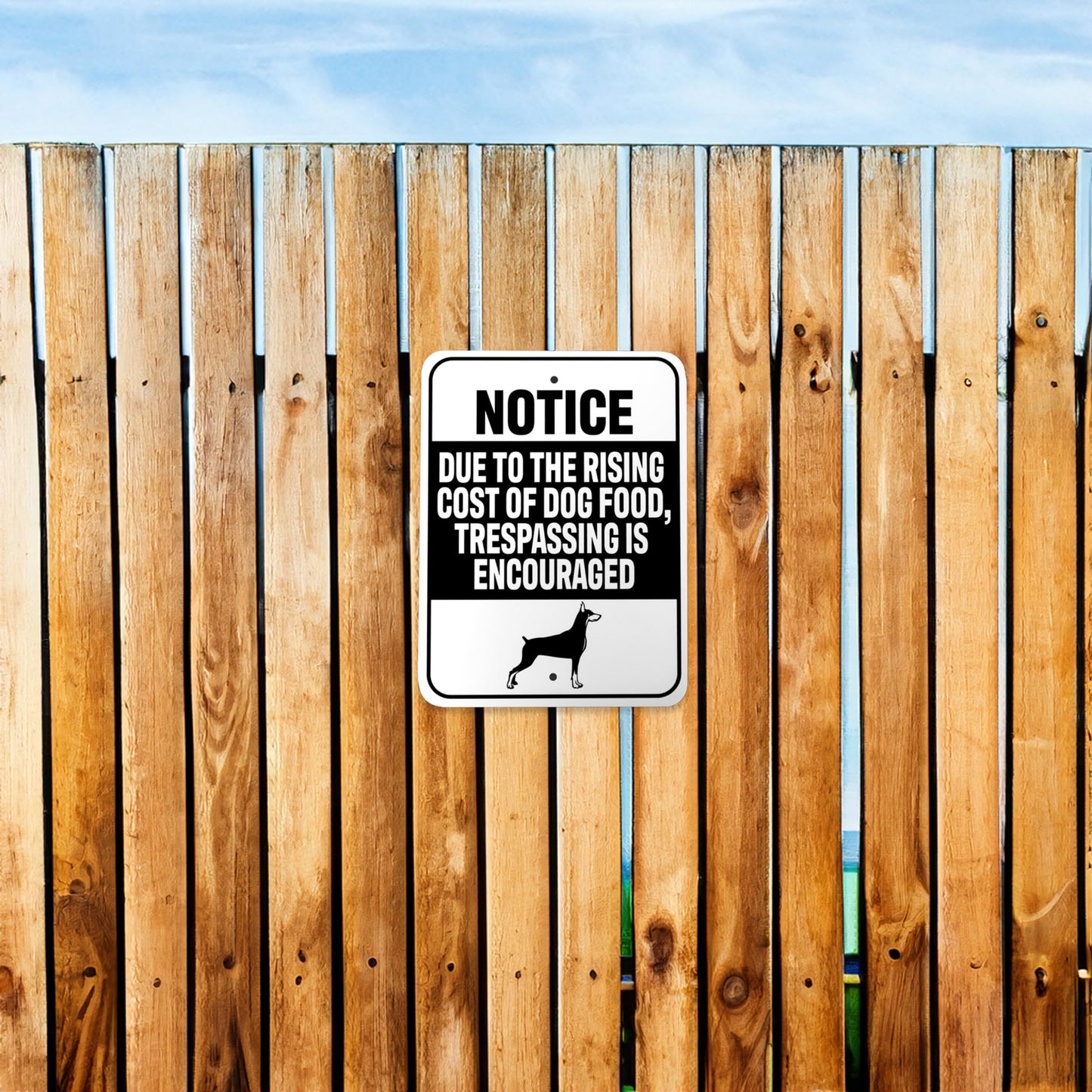 No Trespassing is Encouraged Sign, Funny Notice