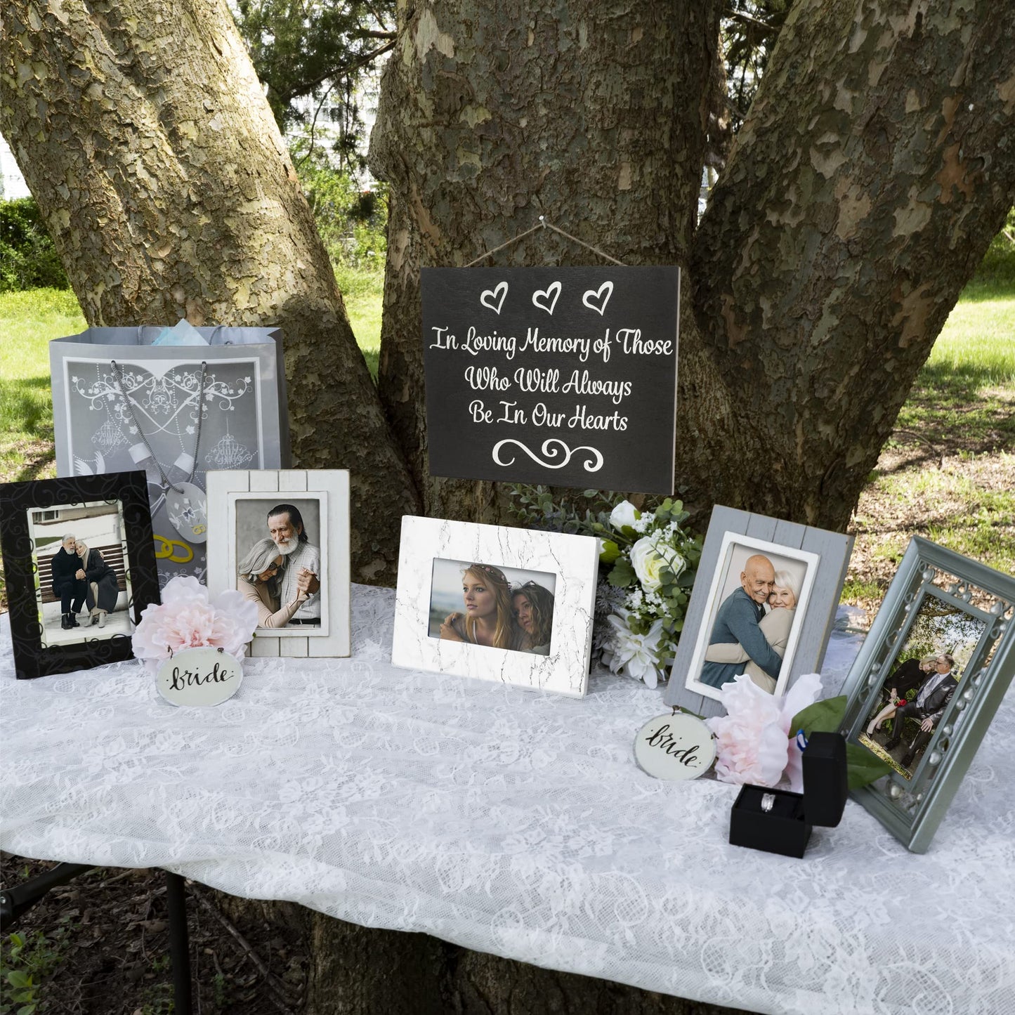 JennyGems Wedding Memorial Sign, In Remembrance Sign, In Loving Memory, Wedding Sign, In Memory of Loved One, Family Reunion Sign, Memory Table Sign (Black)