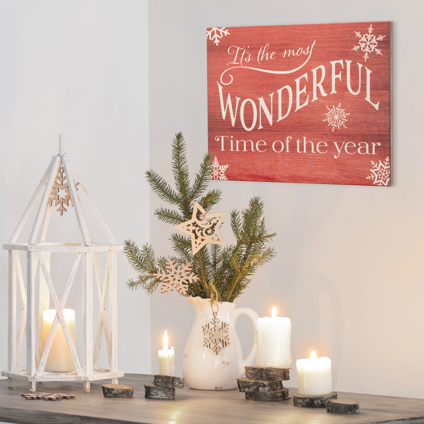 It's The Most Wonderful Time of the Year Wood Sign, Christmas Decorations, Holiday Decor, Christmas Gifts, American Made