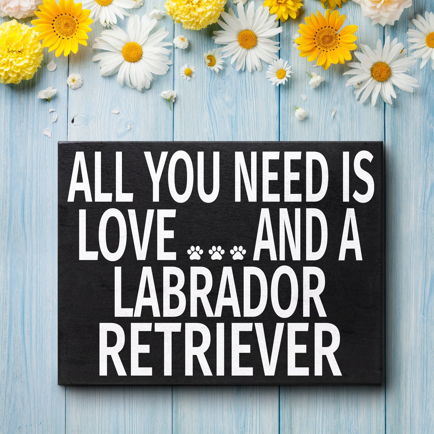 JennyGems All You Need Is Love and a Labrador Retriever Wood Sign, Labrador Retriever Gifts, American Made