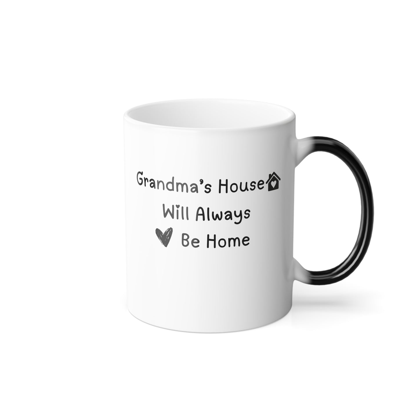 Grandma Gift, Grandma's House Will Always Be Home Color Morphing Mug, 11oz Mothers Day Gift for Grandma