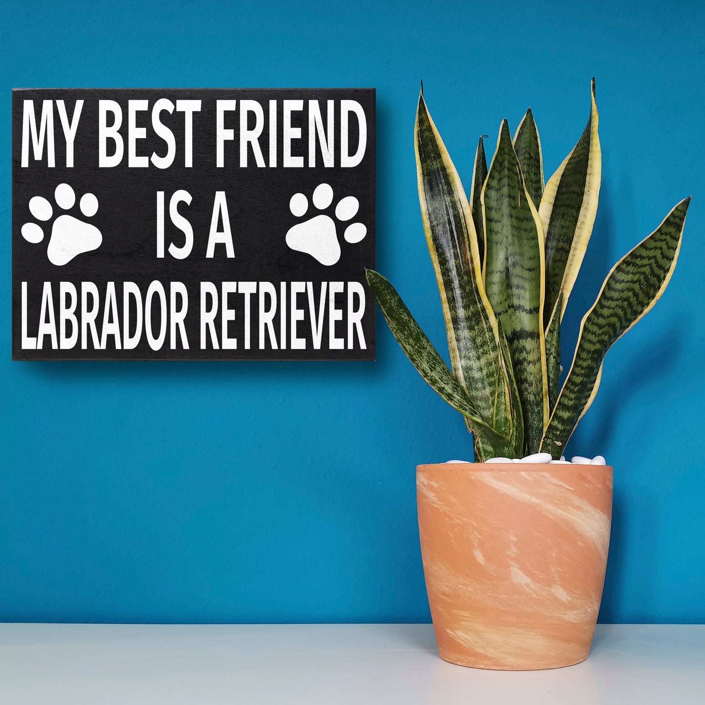 JennyGems Labrador Retriever Sign, My Best Friend Is a Labrador Retriever Wood Sign, Labrador Retriever Gifts, American Made