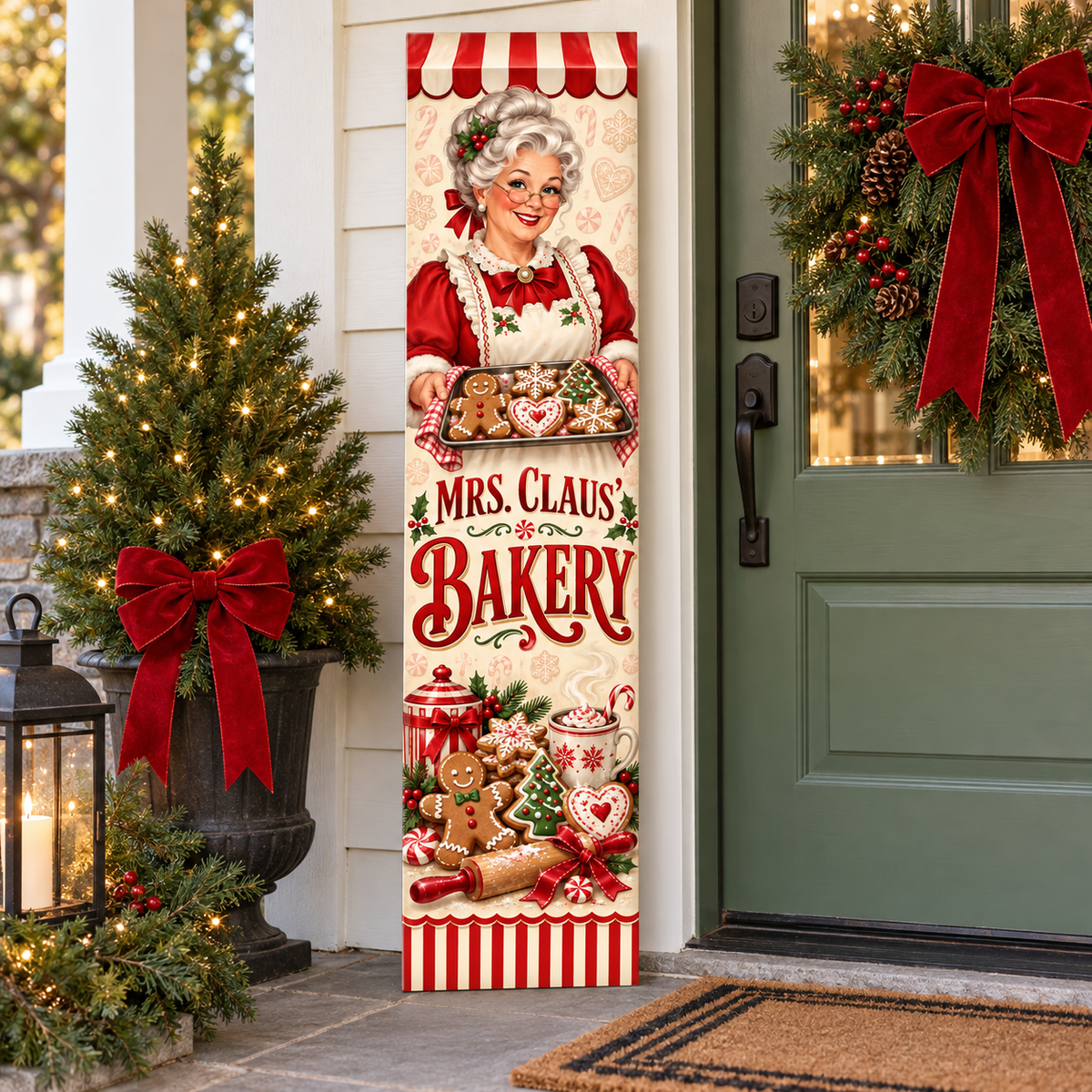 Christmas Cookie Baking Porch Board and Decoration
