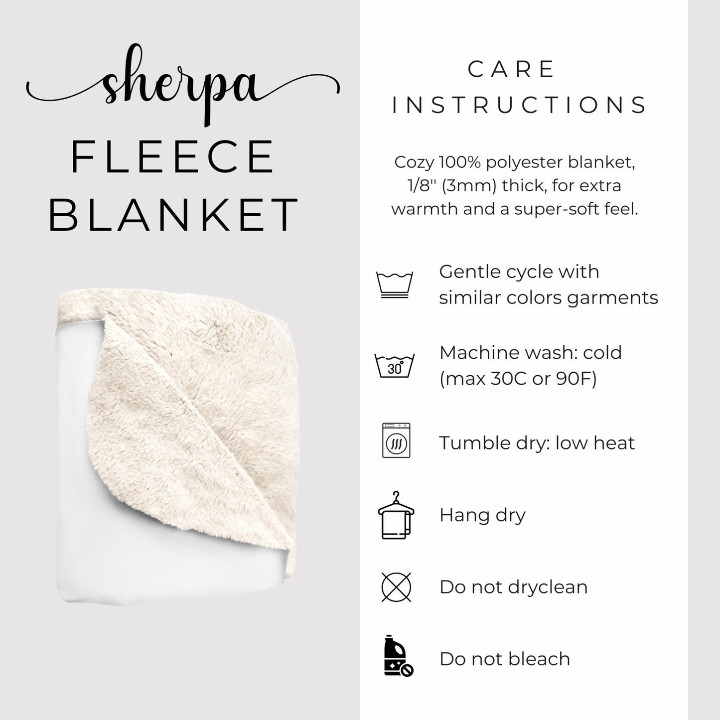 Heartfelt Grandma Sherpa Fleece Cozy Throw Blanket