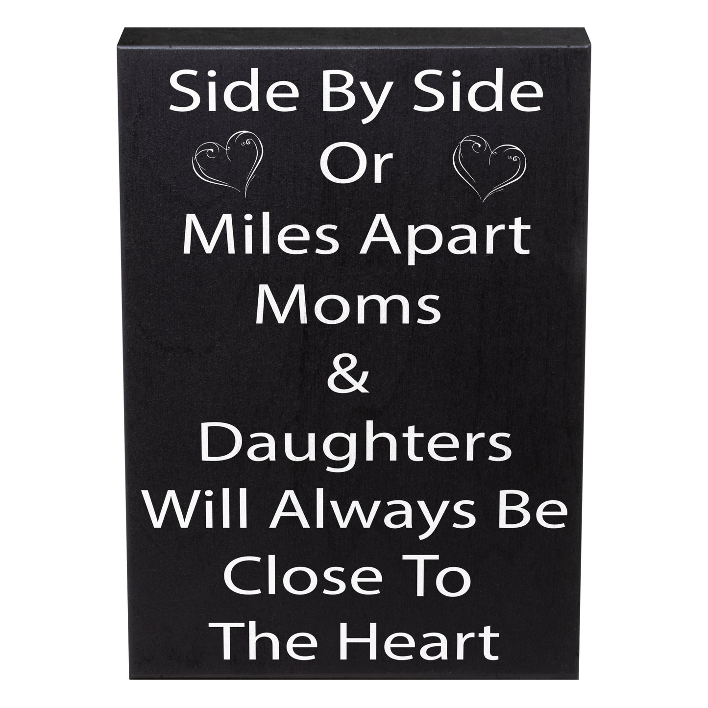 JennyGems Mom and Daughter Sign Gift Decor, Meaningful Gift for Mom, Mother's Day, 6x8 Inch Wood Sign, Made in USA