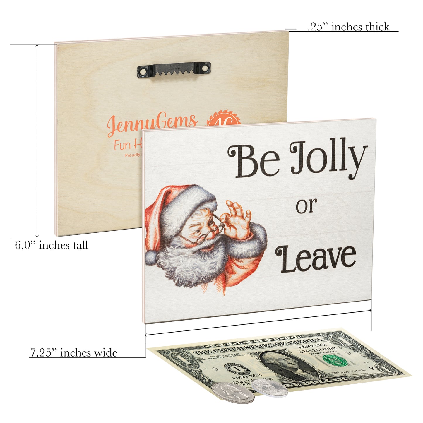 Be Jolly or Leave Funny Wood Sign, Christmas Decorations, Holiday Decor, Christmas Decor, American Made