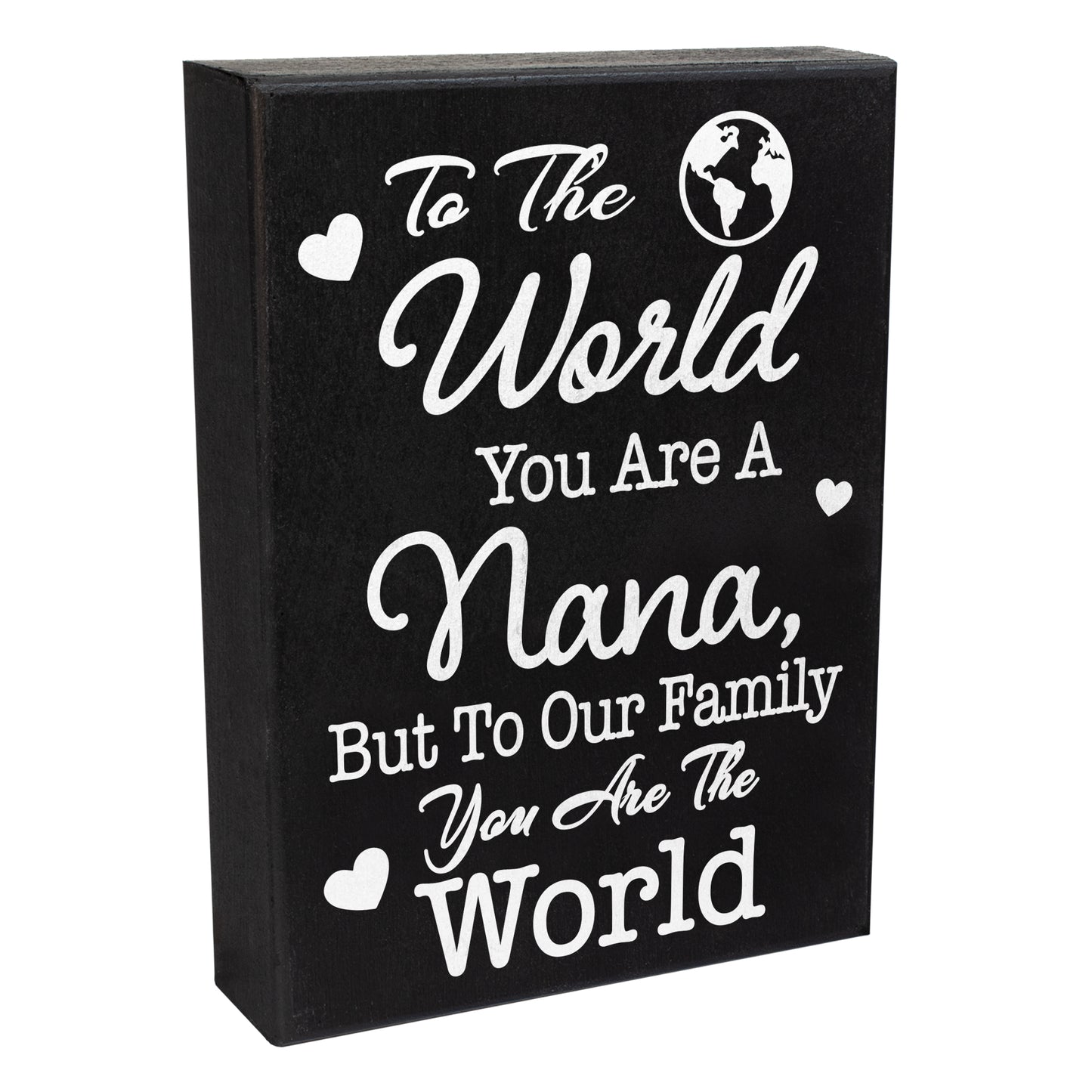 JennyGems To The World You Are A Nana, But To Our Family You Are The World, Sentimental Nana Gifts, Nana Plaque, Meaningful Gifts for Nana, Made in USA