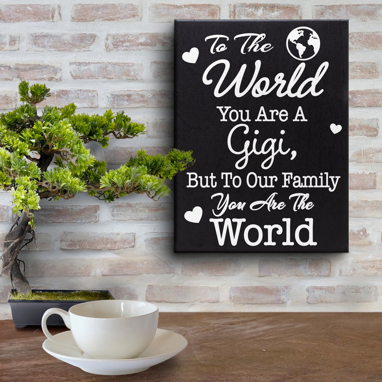 JennyGems Gigi Gift Sign Decor Plaque, Gifts for Gigi, Gigi Sayings, 6x8 Inch Wood Sign, Wall Hanging and Shelf Sign, Made in USA
