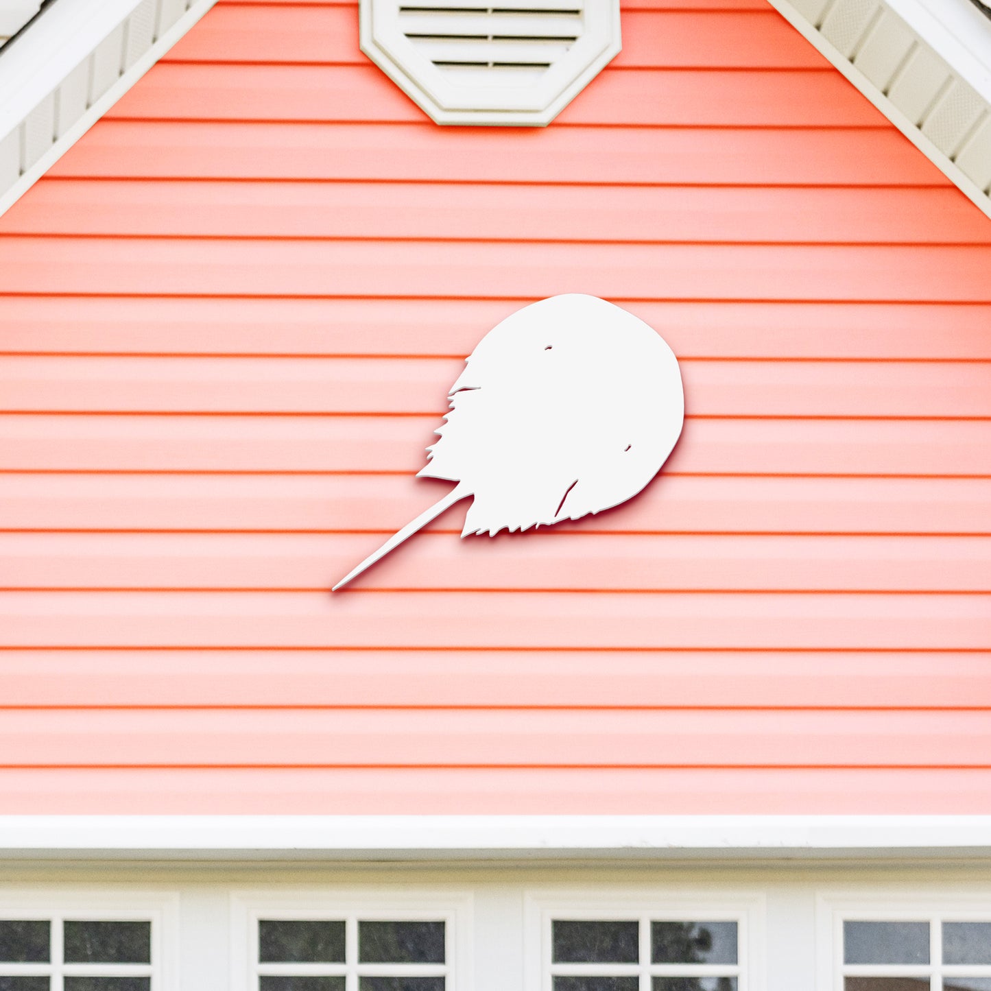 Outdoor PVC Horseshoe Crab Sign, 2 Foot