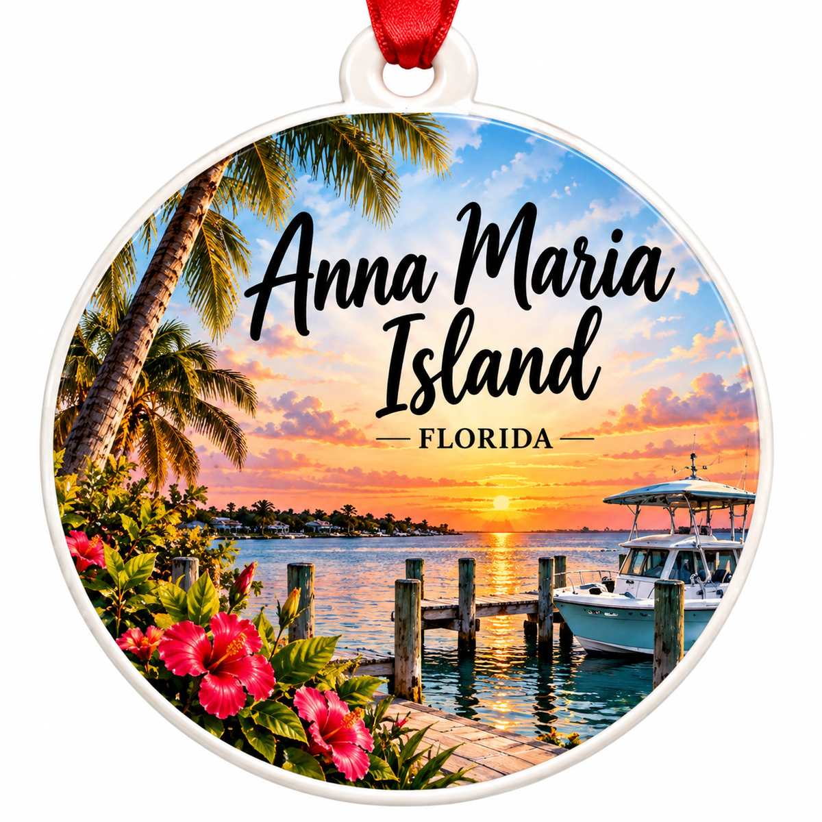 Anna Maria Island Florida Christmas Ornament - Vacation Souvenir