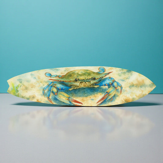 Crab Surfboard Watercolor