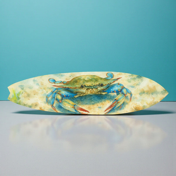 Crab Surfboard Watercolor