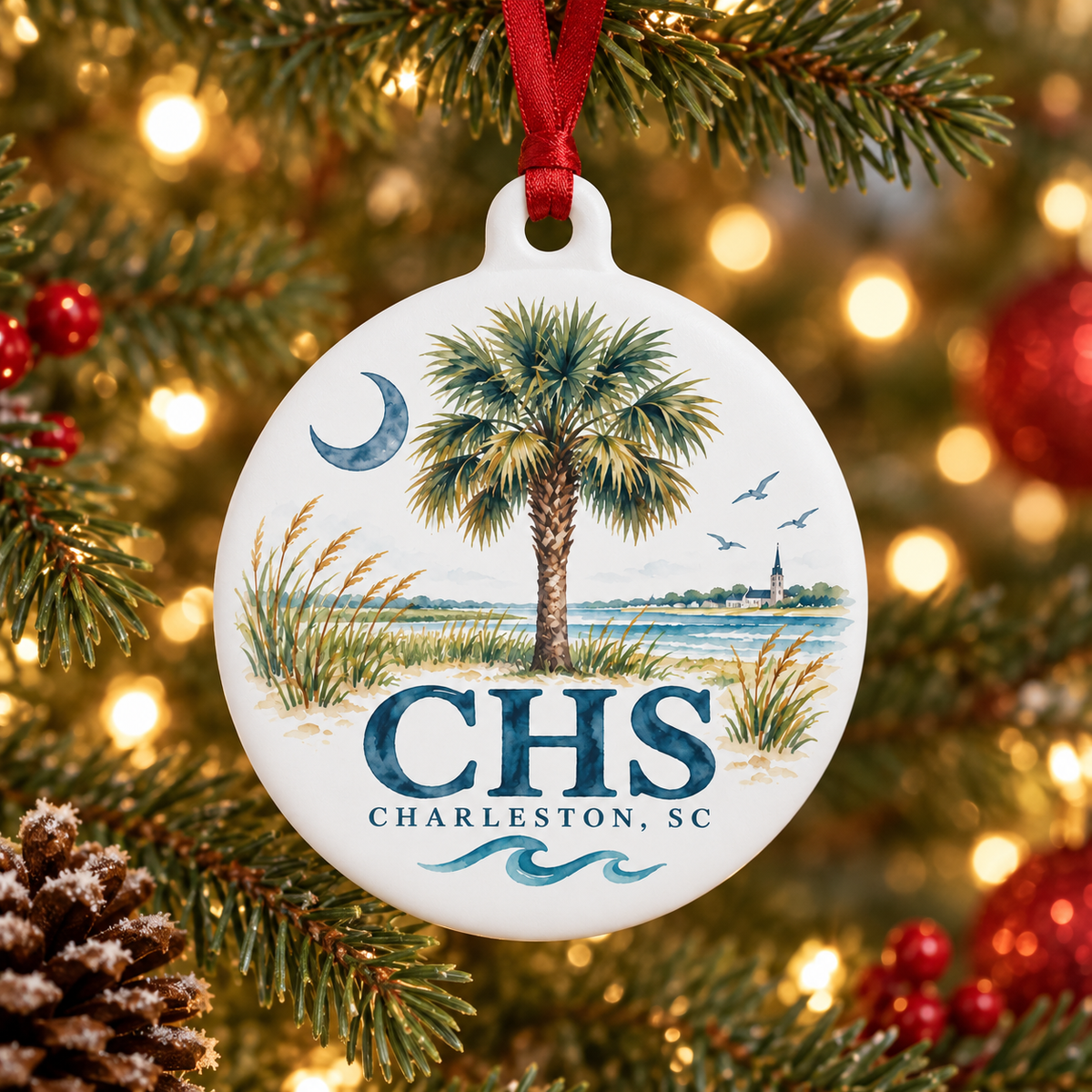 Charleston South Carolina CHS Christmas Ornament