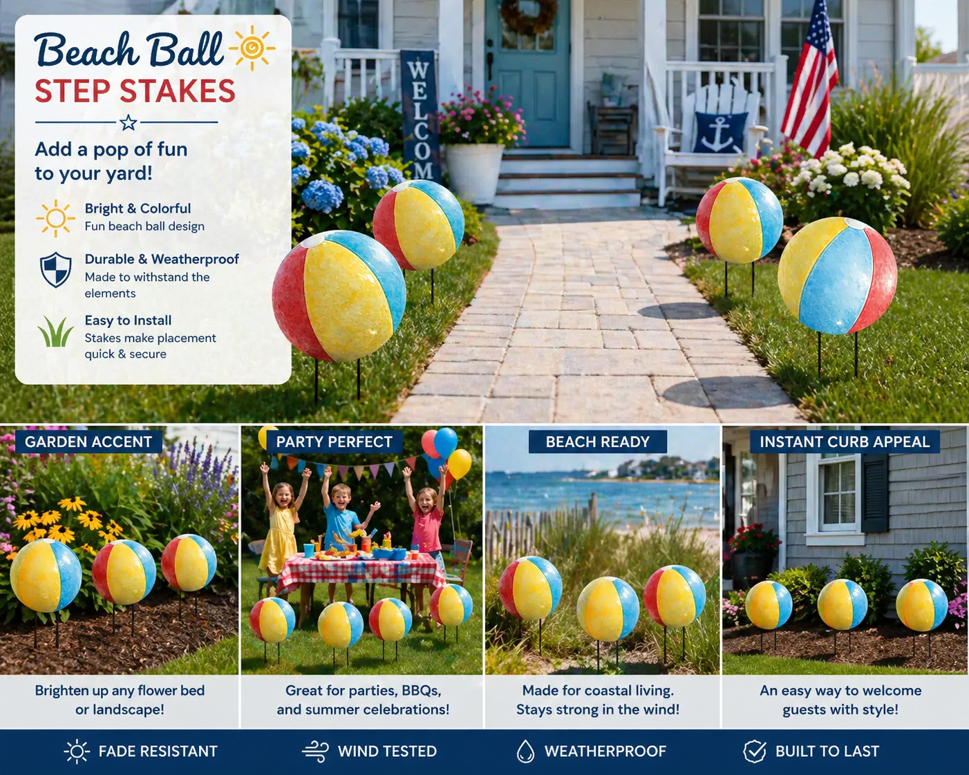 Beach Ball Yard Signs