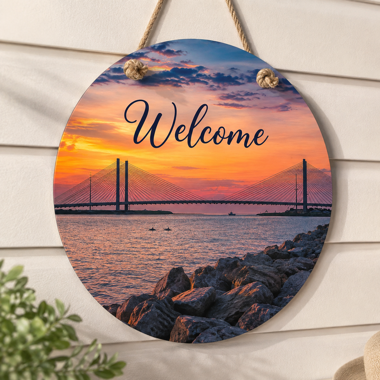Indian River Bridge Delaware Door Hanger