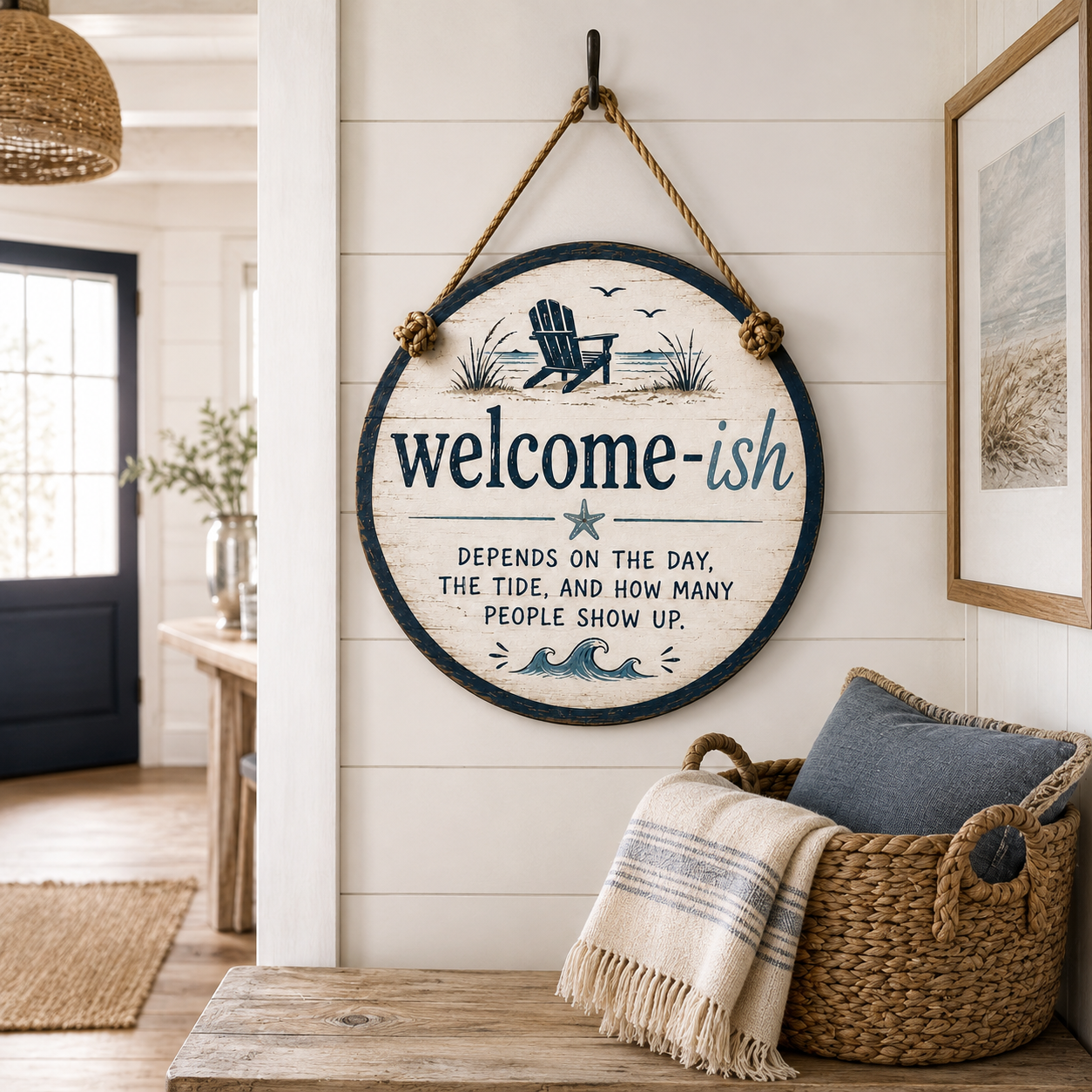 Welcome-ish Sign / Funny Beach
