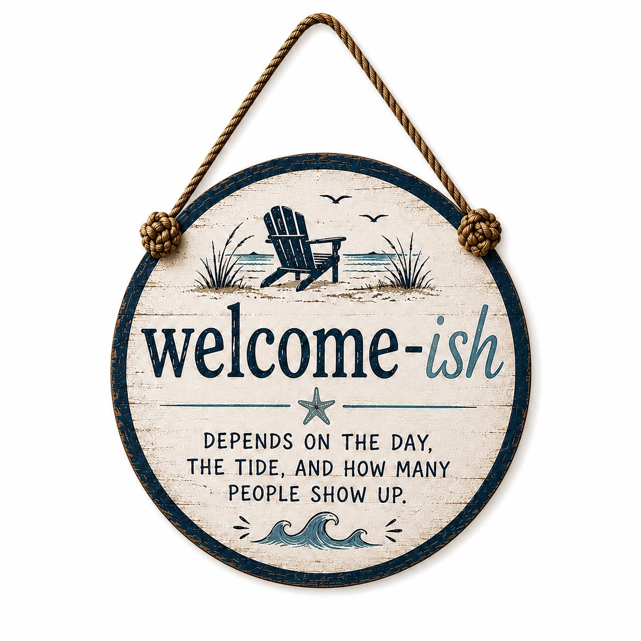 Welcome-ish Sign / Funny Beach