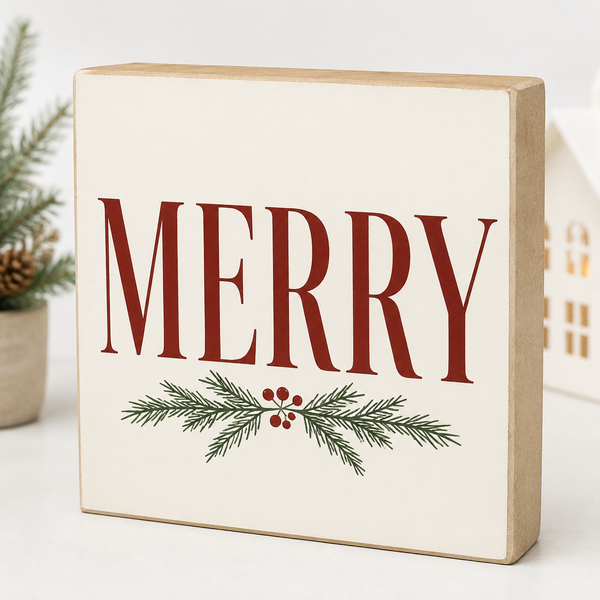 Merry Christmas Sign and Decor