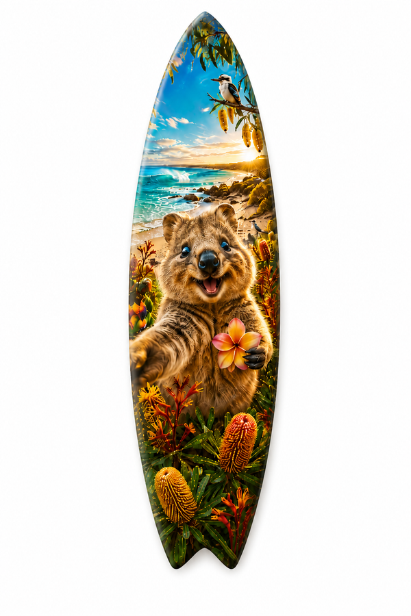 Quokka Surfboard, Decorative Indoor Outdoor