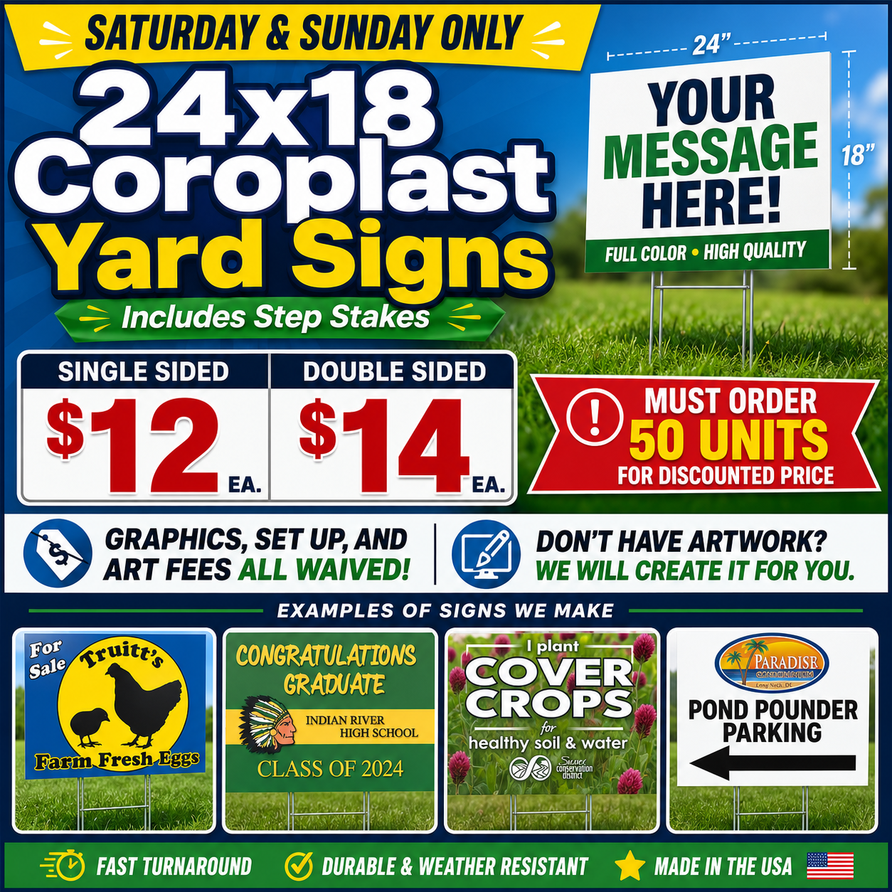 Yard Sign Sale Link - 50 Signs