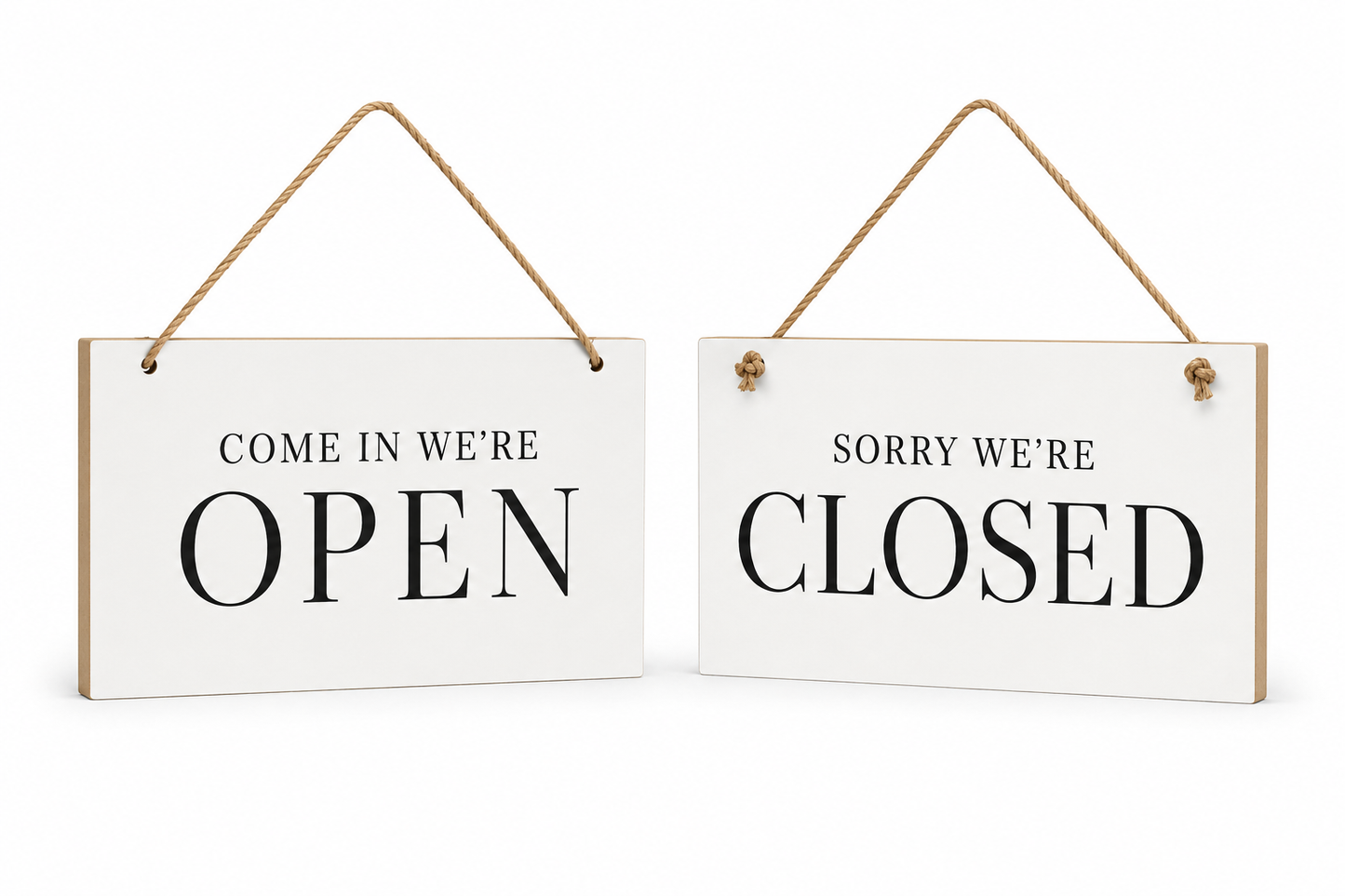 Open and Closed Sign for Business, Reversible