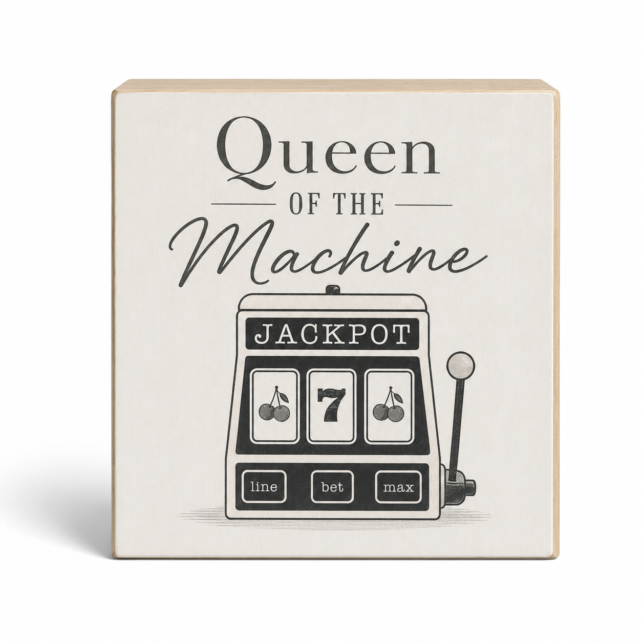 Queen of the Machine, Casino and Slot Machine Keepsake Decoration for Casino Lovers