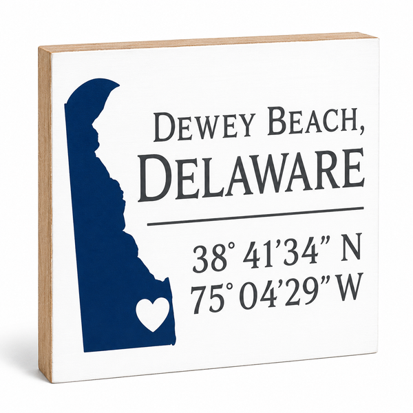 Dewey Beach Delaware Sign: Coastal Farmhouse Decor