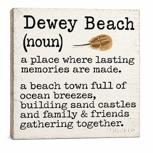 Dewey Beach Delaware Wooden Sign, Memories