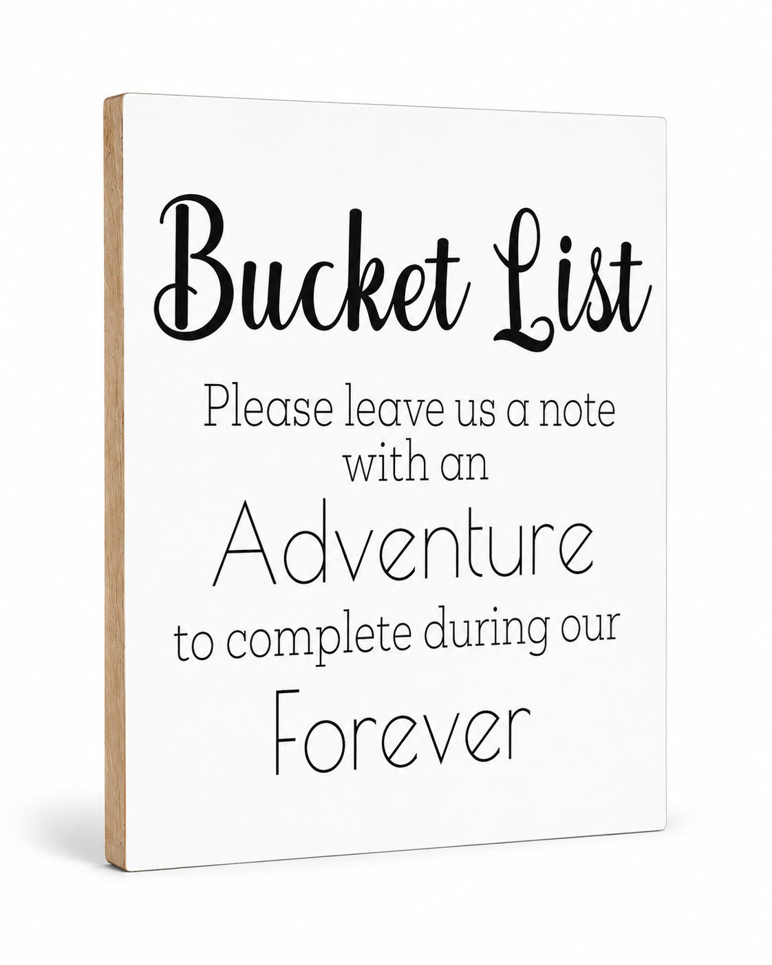 Bucket List Wedding Sign
