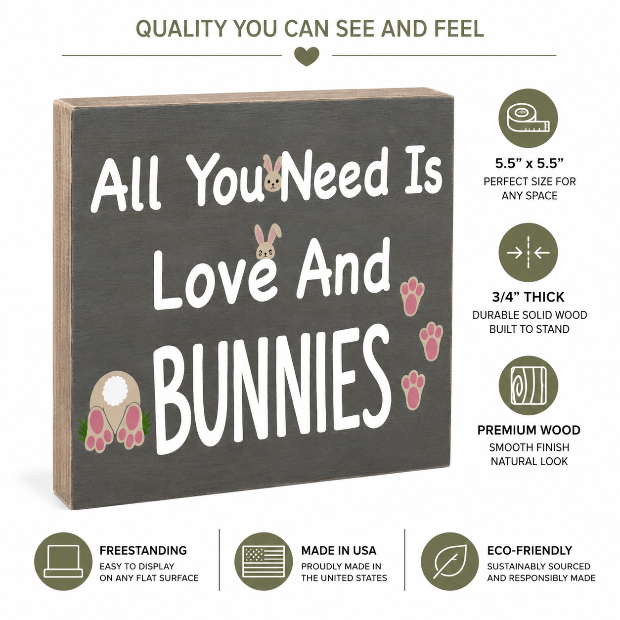 All You Need is Love and Bunnies Sign