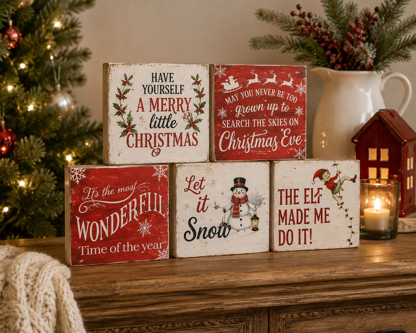 I'll Be Gnome for Christmas Wood Sign