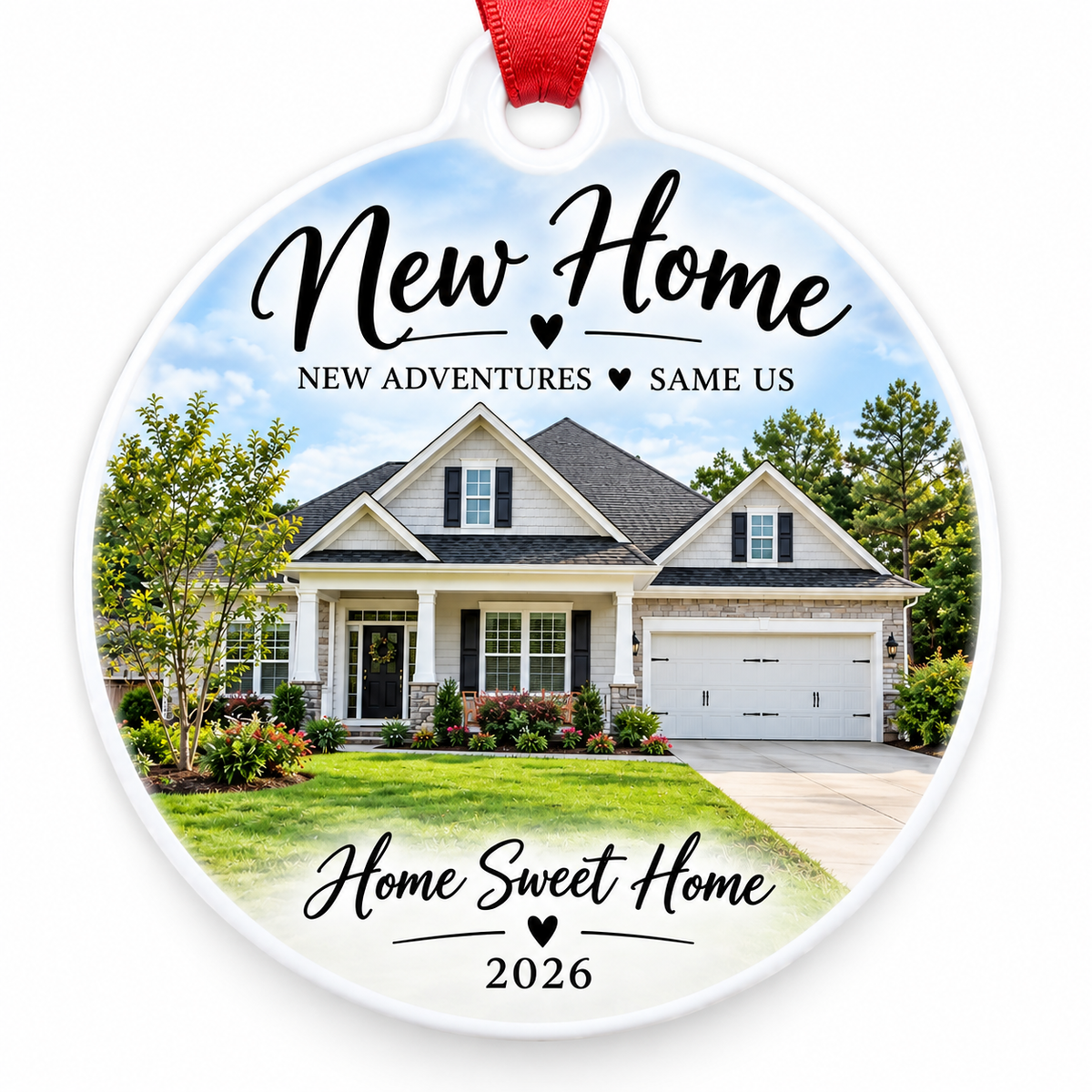 Personalized New Home Photo Ornament – Our First Christmas in Our New Home – Custom House Picture Keepsake – Housewarming Gift 2026